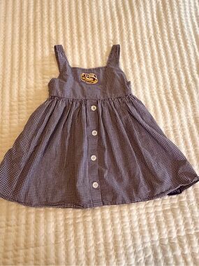 LSU Gingham Button-Front Sundress for Girls